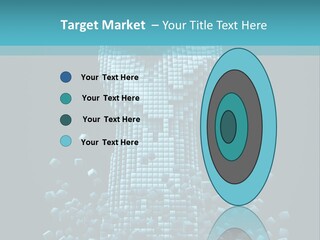 A Powerpoint Presentation With A Fist Made Out Of Cubes PowerPoint Template