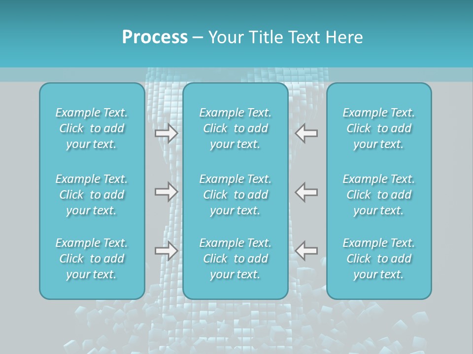 A Powerpoint Presentation With A Fist Made Out Of Cubes PowerPoint Template