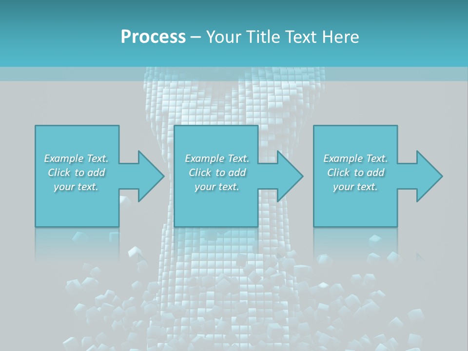 A Powerpoint Presentation With A Fist Made Out Of Cubes PowerPoint Template