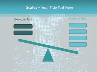 A Powerpoint Presentation With A Fist Made Out Of Cubes PowerPoint Template
