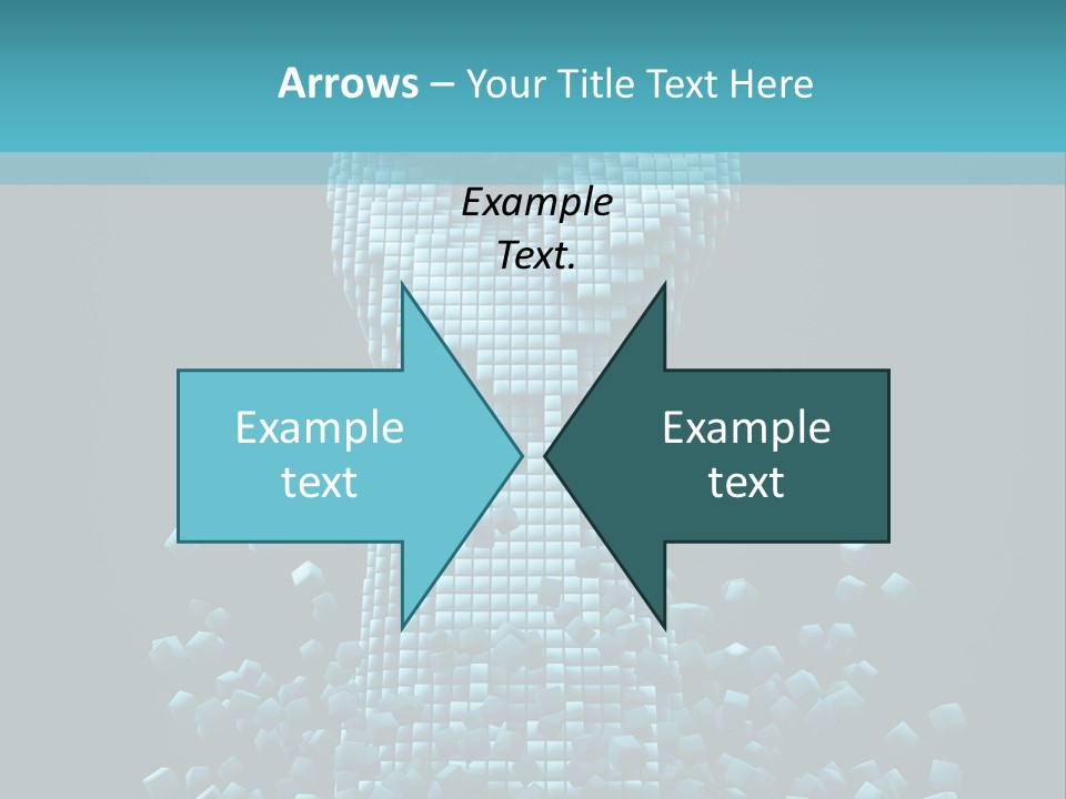 A Powerpoint Presentation With A Fist Made Out Of Cubes PowerPoint Template