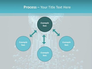A Powerpoint Presentation With A Fist Made Out Of Cubes PowerPoint Template