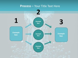 A Powerpoint Presentation With A Fist Made Out Of Cubes PowerPoint Template