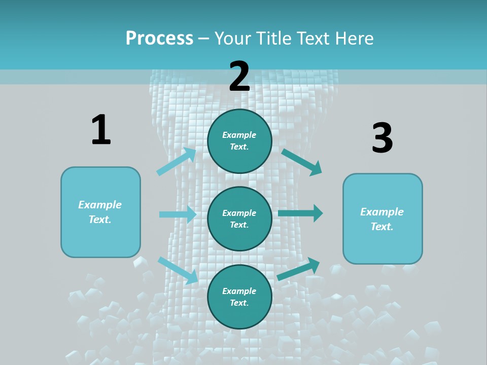 A Powerpoint Presentation With A Fist Made Out Of Cubes PowerPoint Template