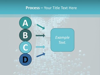 A Powerpoint Presentation With A Fist Made Out Of Cubes PowerPoint Template
