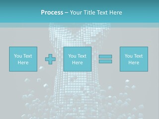A Powerpoint Presentation With A Fist Made Out Of Cubes PowerPoint Template