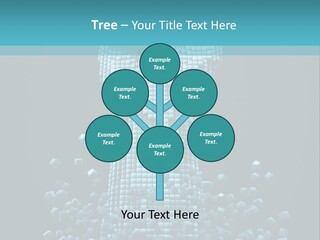 A Powerpoint Presentation With A Fist Made Out Of Cubes PowerPoint Template