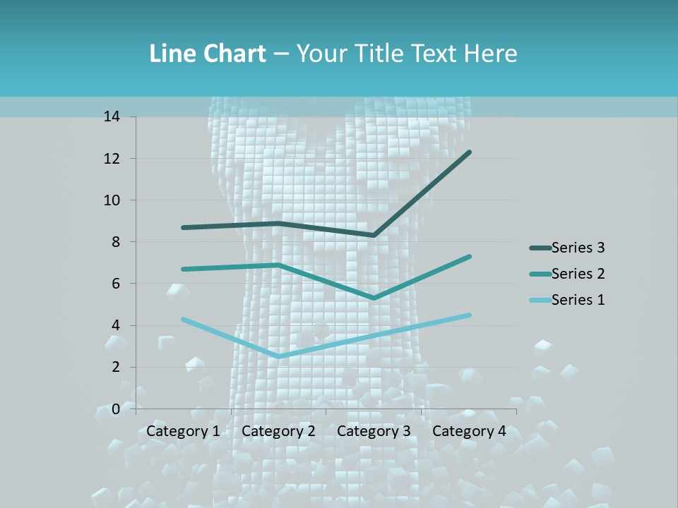A Powerpoint Presentation With A Fist Made Out Of Cubes PowerPoint Template