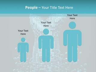 A Powerpoint Presentation With A Fist Made Out Of Cubes PowerPoint Template