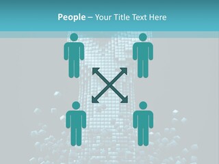 A Powerpoint Presentation With A Fist Made Out Of Cubes PowerPoint Template