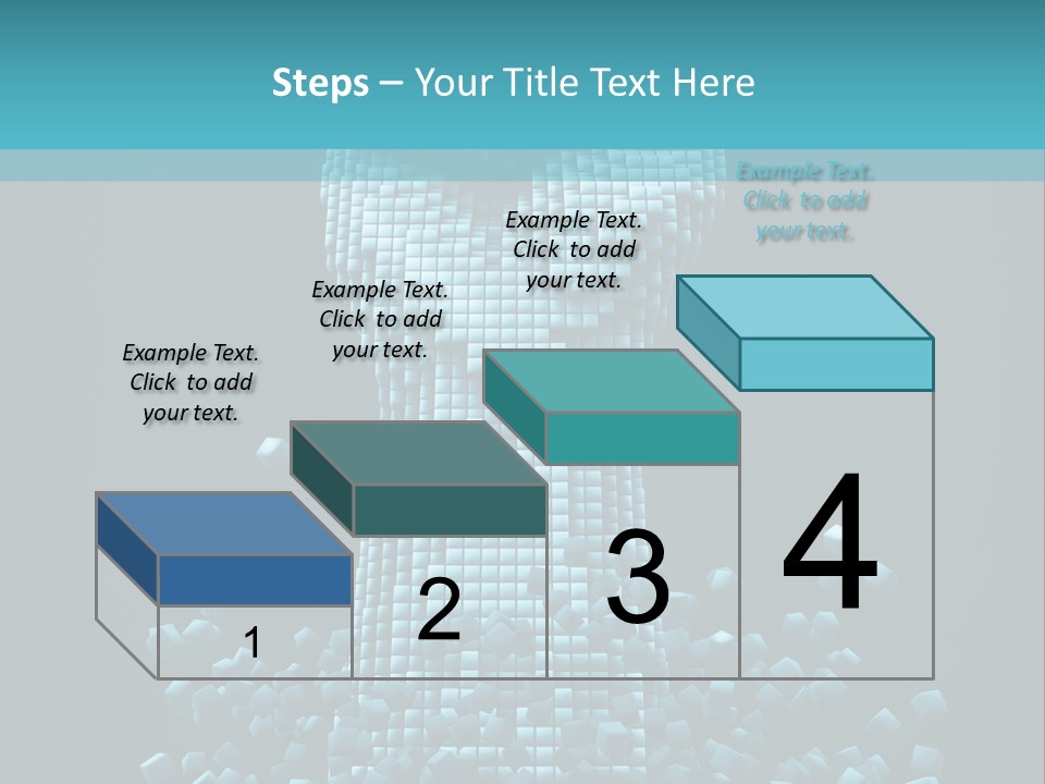 A Powerpoint Presentation With A Fist Made Out Of Cubes PowerPoint Template