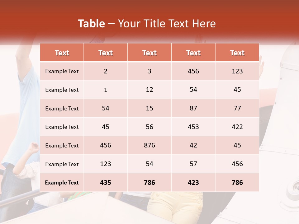 A Group Of People On A Plane With Their Arms In The Air PowerPoint Template