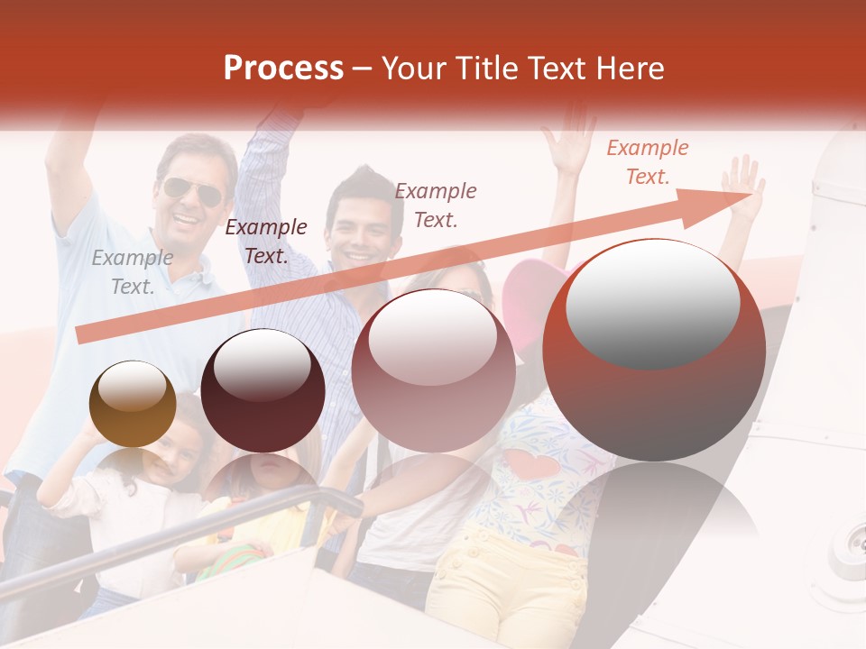 A Group Of People On A Plane With Their Arms In The Air PowerPoint Template