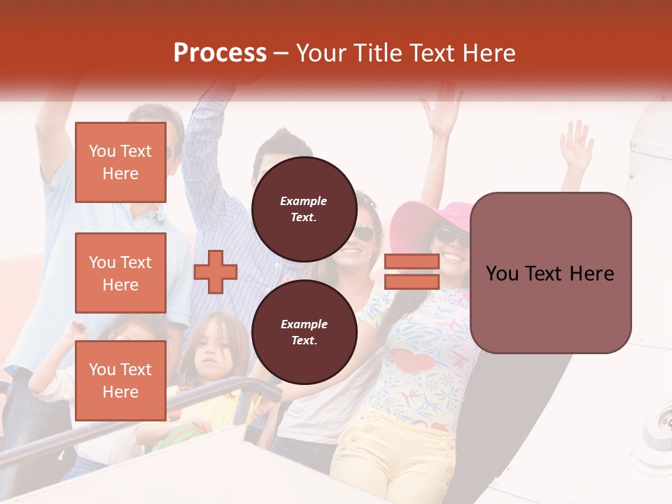 A Group Of People On A Plane With Their Arms In The Air PowerPoint Template