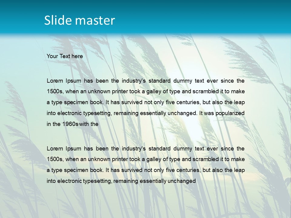 A Powerpoint Presentation With The Sun In The Background PowerPoint Template