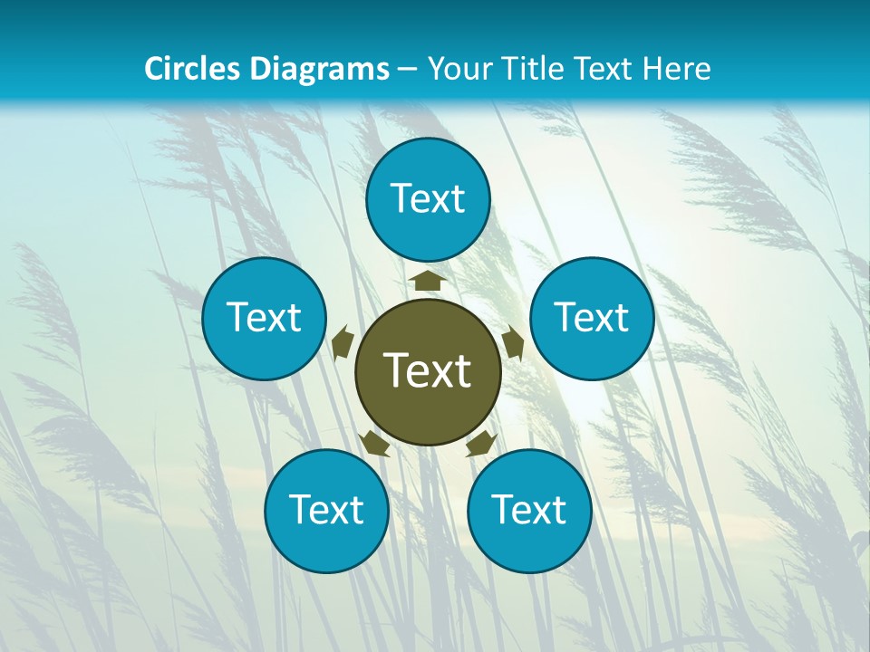 A Powerpoint Presentation With The Sun In The Background PowerPoint Template