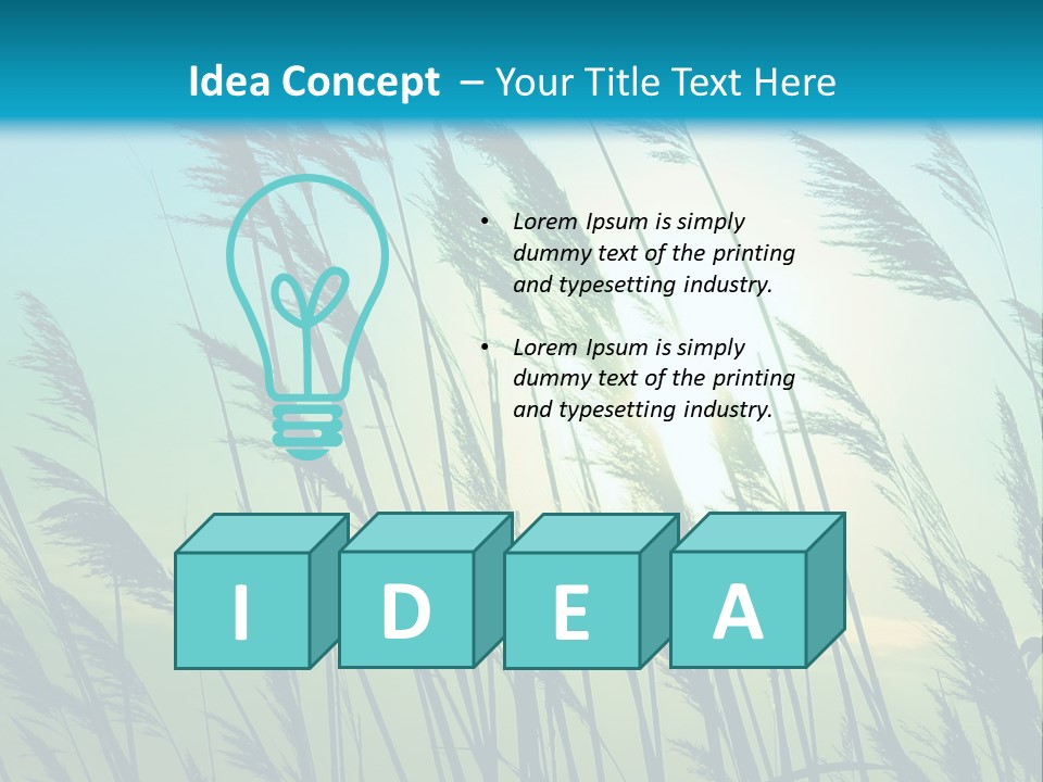 A Powerpoint Presentation With The Sun In The Background PowerPoint Template