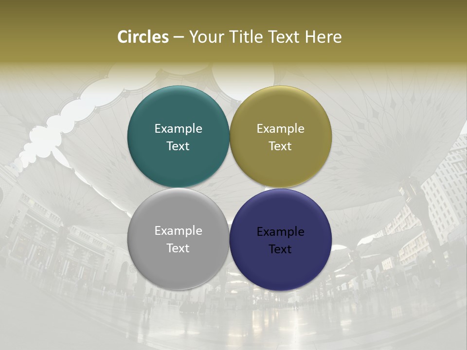 A Group Of Umbrellas That Are In The Air PowerPoint Template