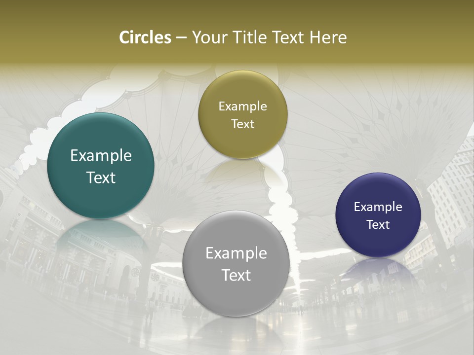 A Group Of Umbrellas That Are In The Air PowerPoint Template