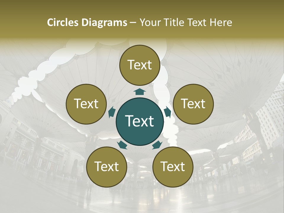 A Group Of Umbrellas That Are In The Air PowerPoint Template