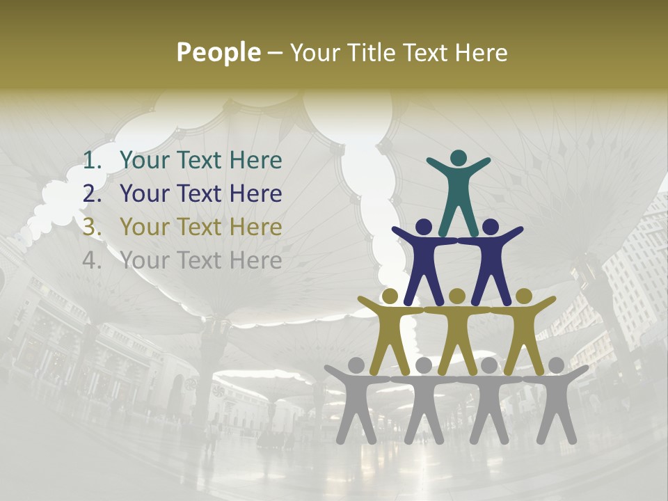 A Group Of Umbrellas That Are In The Air PowerPoint Template