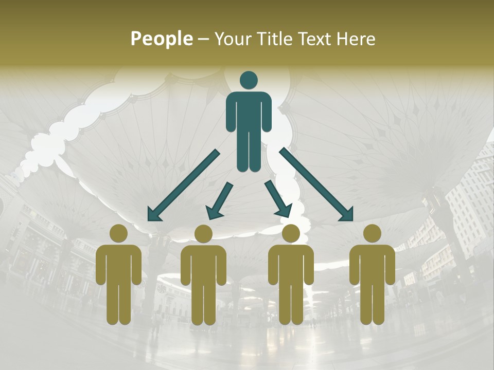 A Group Of Umbrellas That Are In The Air PowerPoint Template
