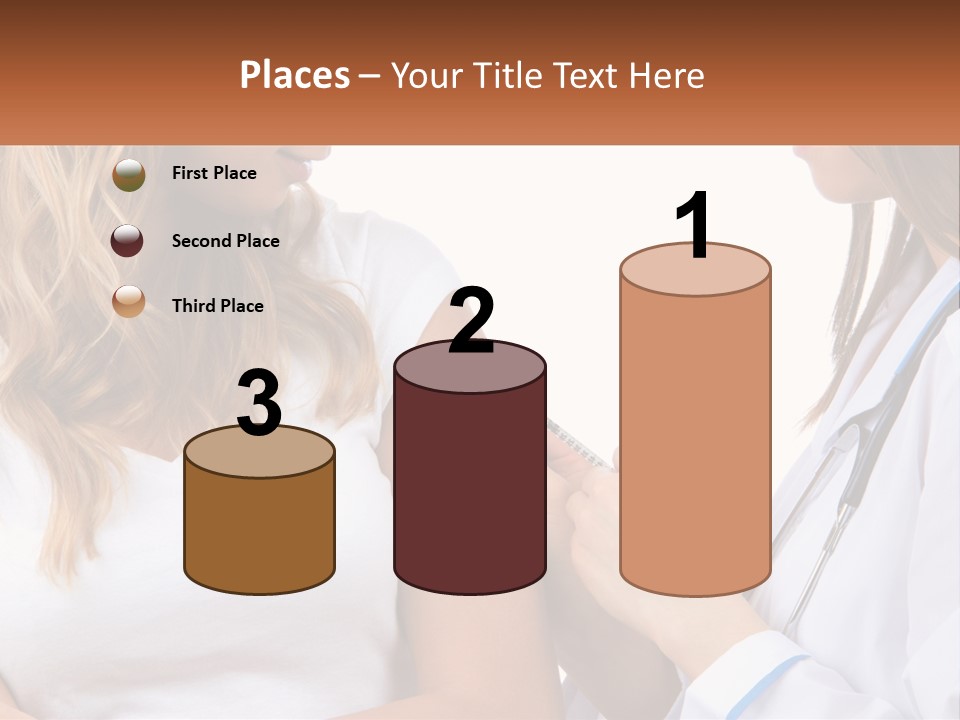 A Woman With A Stethoscope Is Talking To Another Woman PowerPoint Template