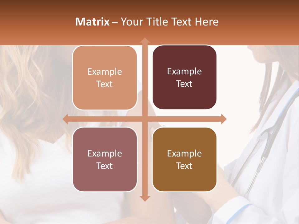 A Woman With A Stethoscope Is Talking To Another Woman PowerPoint Template