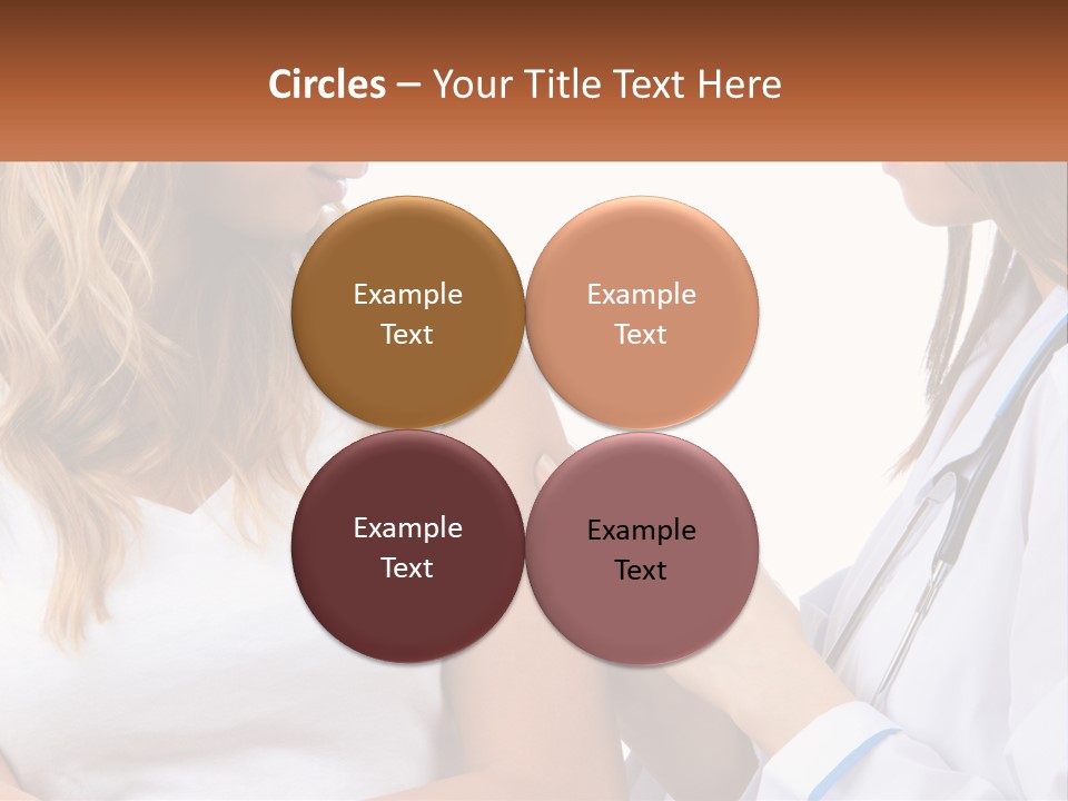 A Woman With A Stethoscope Is Talking To Another Woman PowerPoint Template