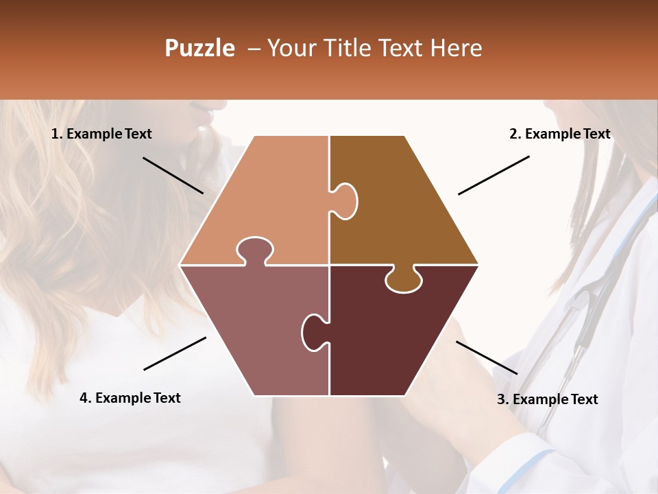 A Woman With A Stethoscope Is Talking To Another Woman PowerPoint Template