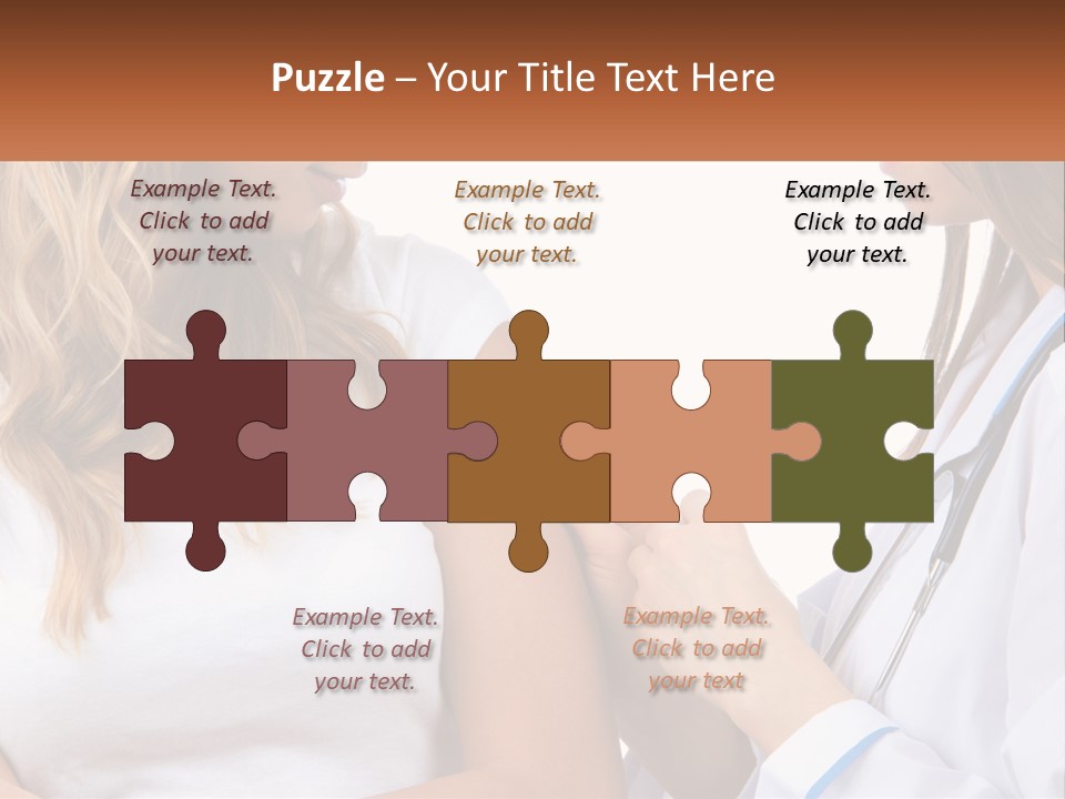 A Woman With A Stethoscope Is Talking To Another Woman PowerPoint Template