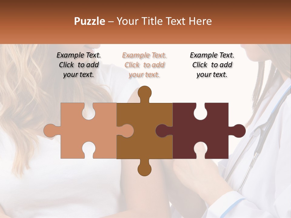 A Woman With A Stethoscope Is Talking To Another Woman PowerPoint Template