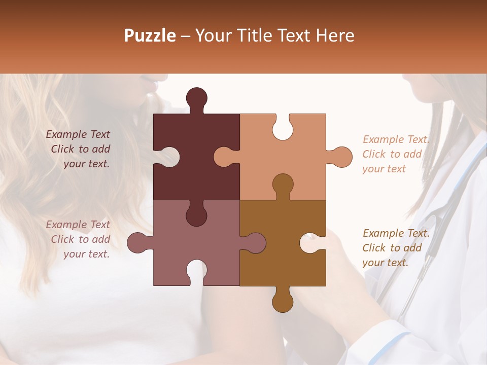 A Woman With A Stethoscope Is Talking To Another Woman PowerPoint Template