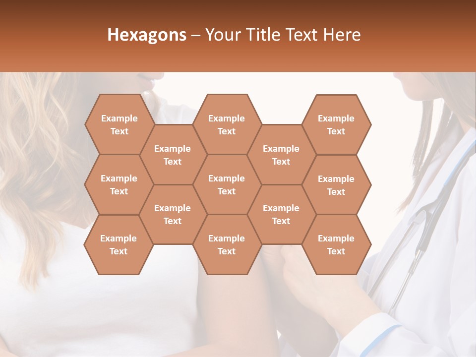 A Woman With A Stethoscope Is Talking To Another Woman PowerPoint Template