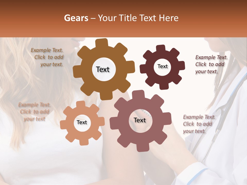 A Woman With A Stethoscope Is Talking To Another Woman PowerPoint Template
