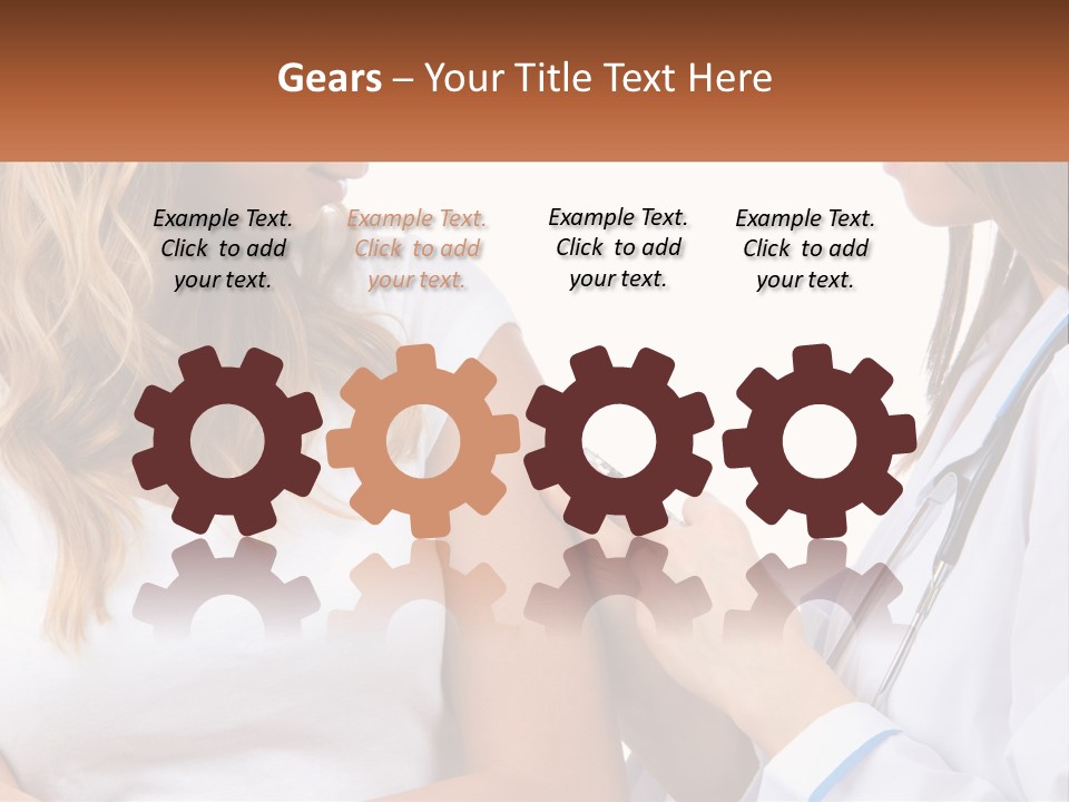 A Woman With A Stethoscope Is Talking To Another Woman PowerPoint Template