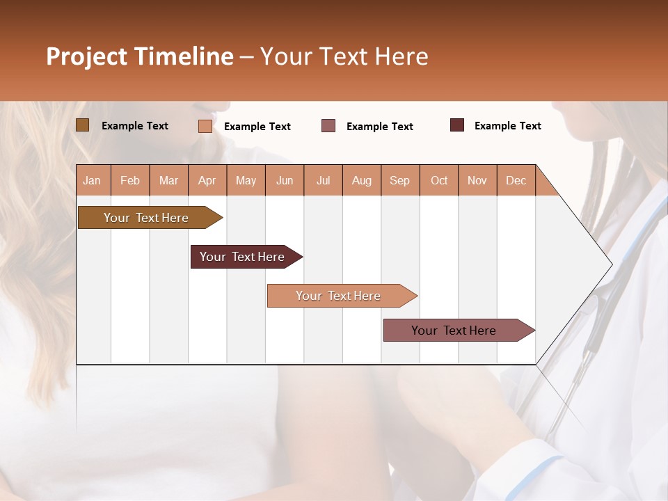 A Woman With A Stethoscope Is Talking To Another Woman PowerPoint Template