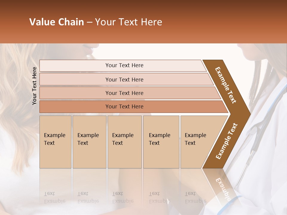 A Woman With A Stethoscope Is Talking To Another Woman PowerPoint Template