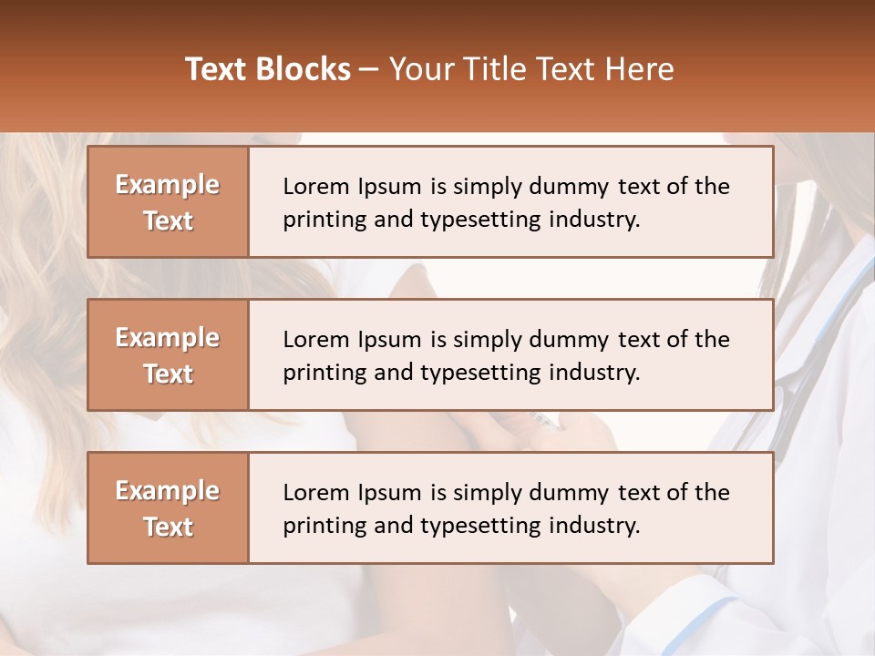 A Woman With A Stethoscope Is Talking To Another Woman PowerPoint Template