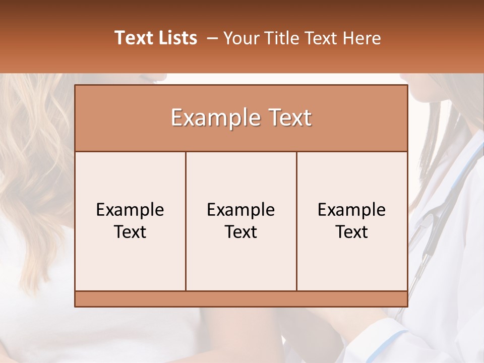 A Woman With A Stethoscope Is Talking To Another Woman PowerPoint Template