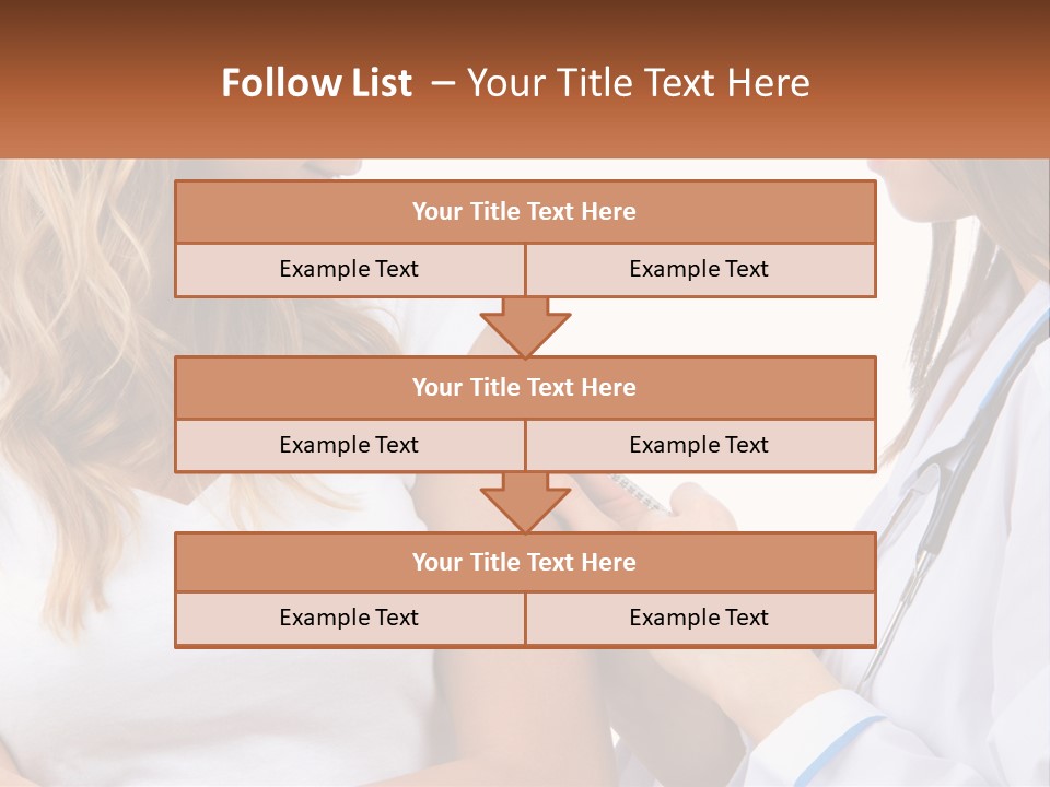 A Woman With A Stethoscope Is Talking To Another Woman PowerPoint Template