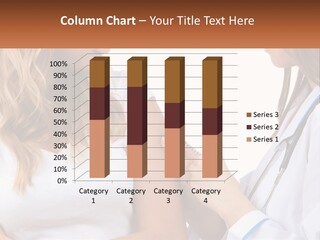 A Woman With A Stethoscope Is Talking To Another Woman PowerPoint Template