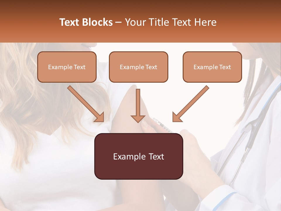 A Woman With A Stethoscope Is Talking To Another Woman PowerPoint Template
