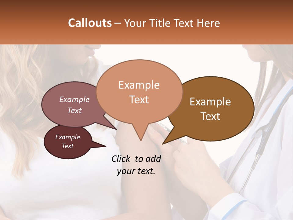 A Woman With A Stethoscope Is Talking To Another Woman PowerPoint Template