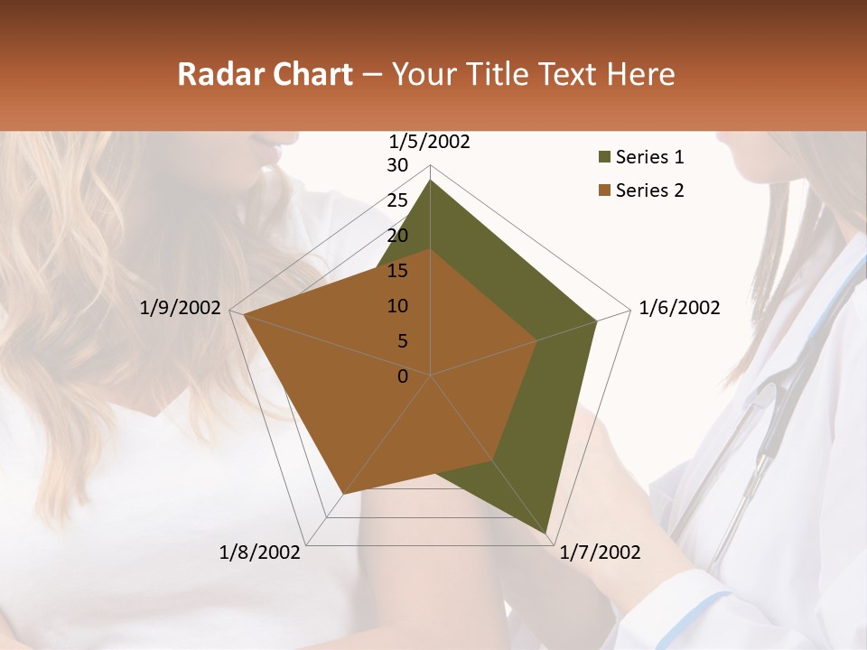 A Woman With A Stethoscope Is Talking To Another Woman PowerPoint Template