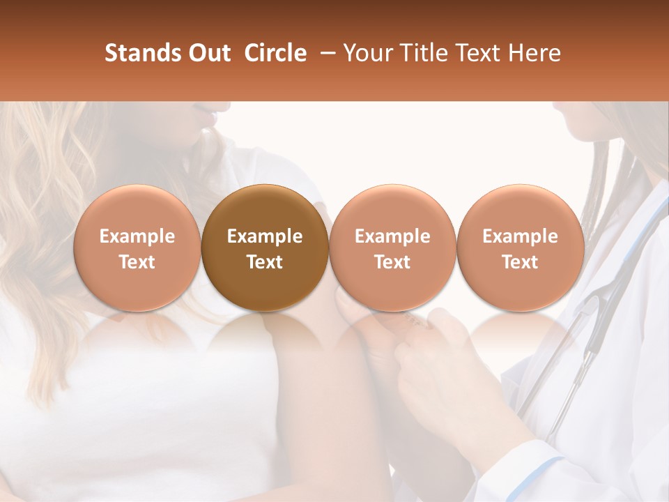 A Woman With A Stethoscope Is Talking To Another Woman PowerPoint Template