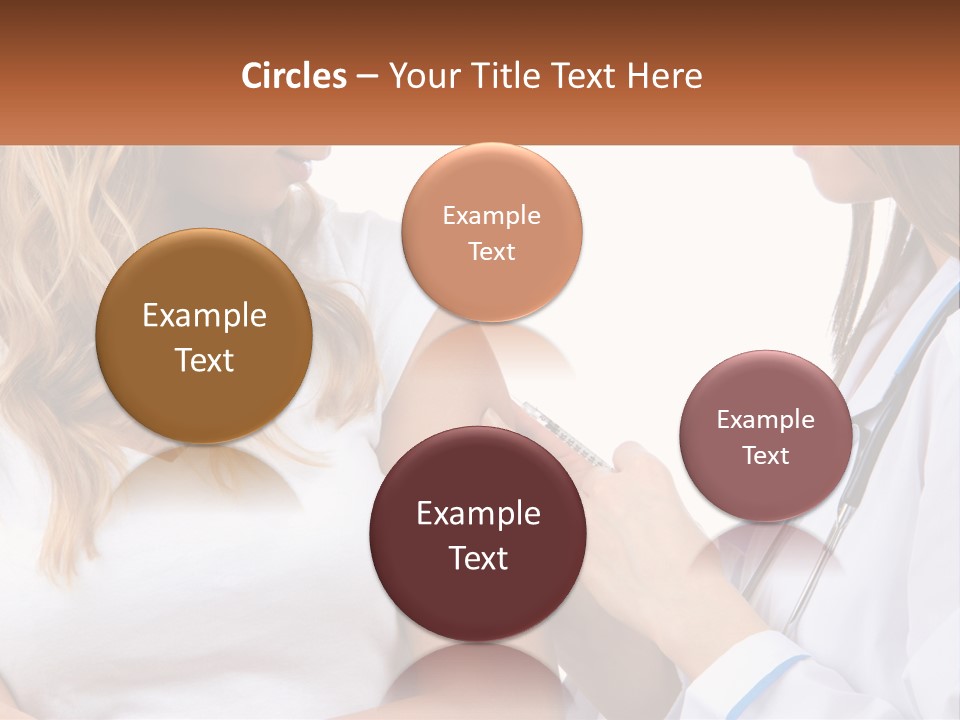 A Woman With A Stethoscope Is Talking To Another Woman PowerPoint Template