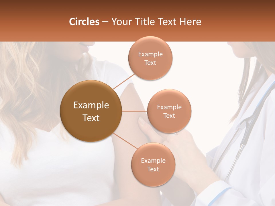 A Woman With A Stethoscope Is Talking To Another Woman PowerPoint Template