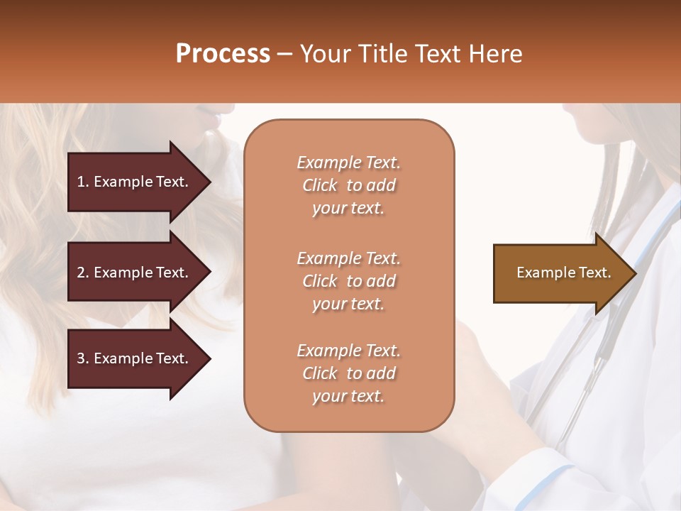 A Woman With A Stethoscope Is Talking To Another Woman PowerPoint Template