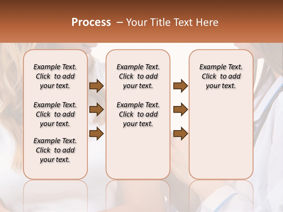 A Woman With A Stethoscope Is Talking To Another Woman PowerPoint Template